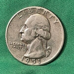 1951 (P) Washington Quarter 90% Silver Fine Lines